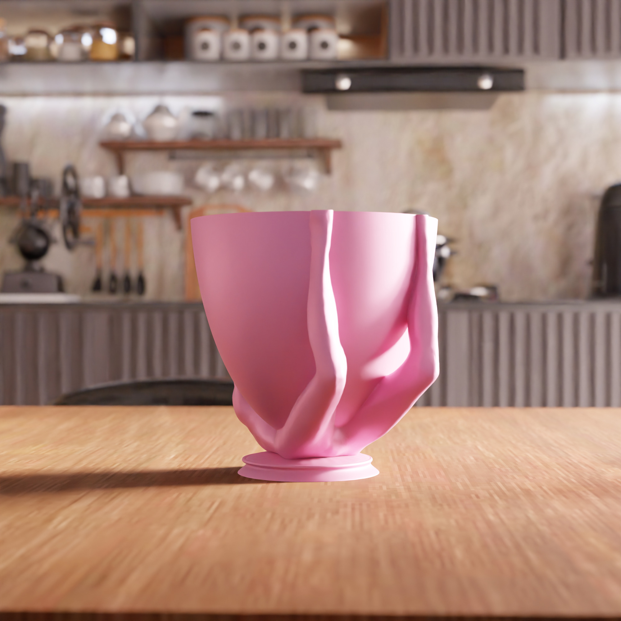 Yoga Girl Planter Cup STL File - 121 3D print model_6