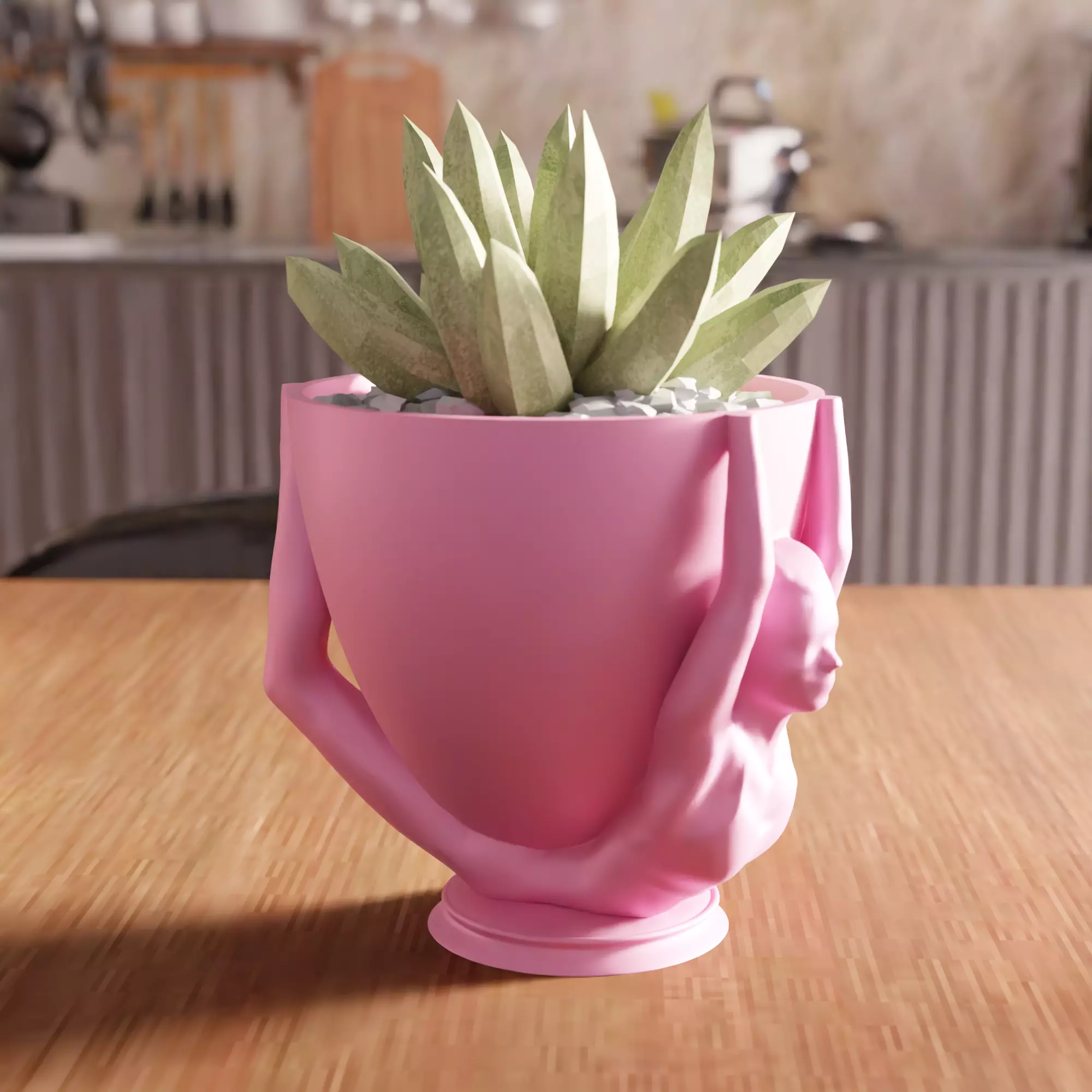 Yoga Girl Planter Cup STL File - 121 3D print model_0