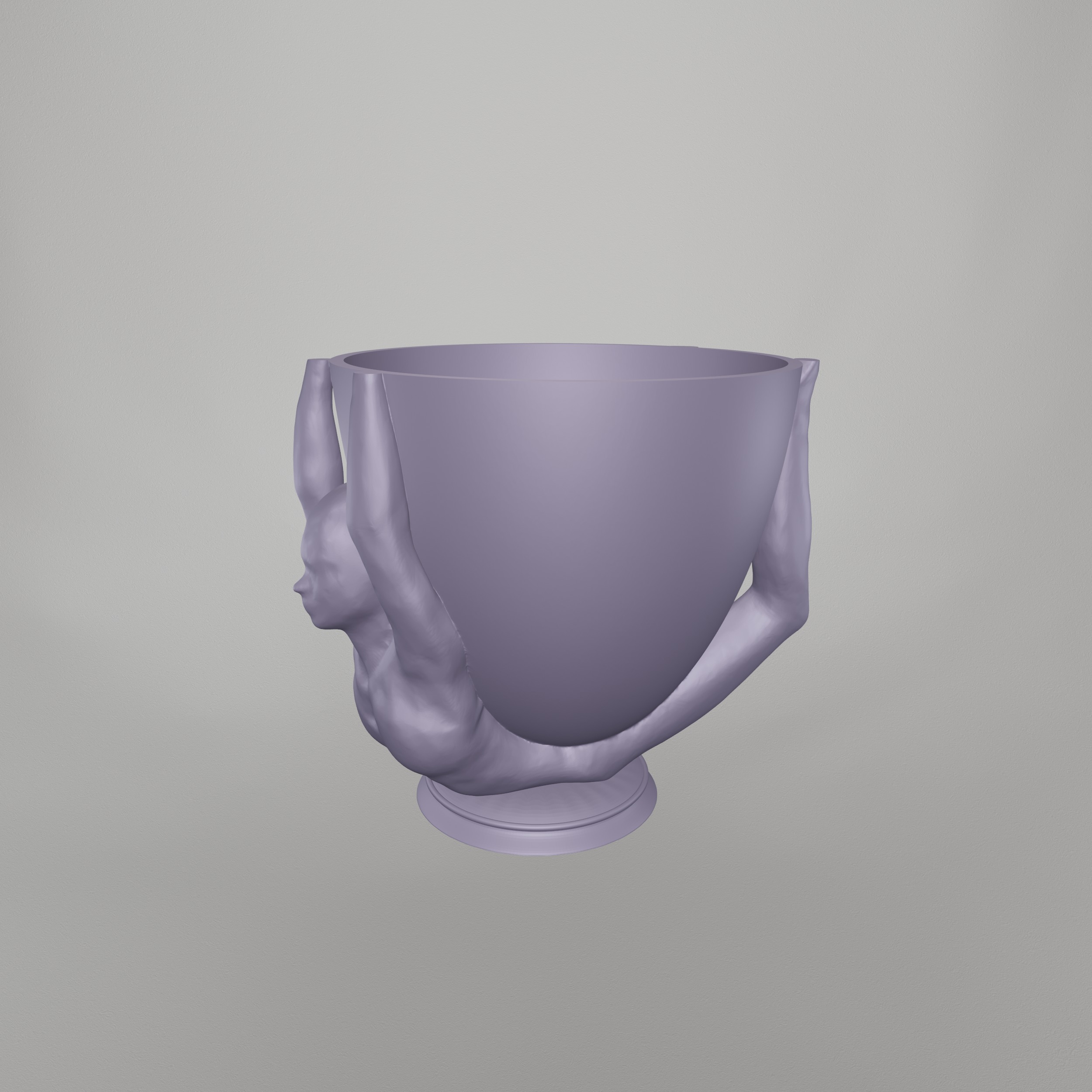 Yoga Girl Planter Cup STL File - 121 3D print model_17
