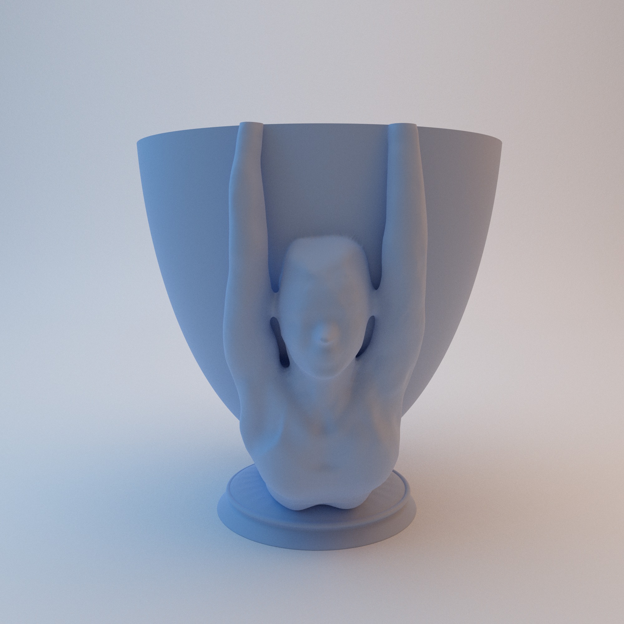 Yoga Girl Planter Cup STL File - 121 3D print model_9