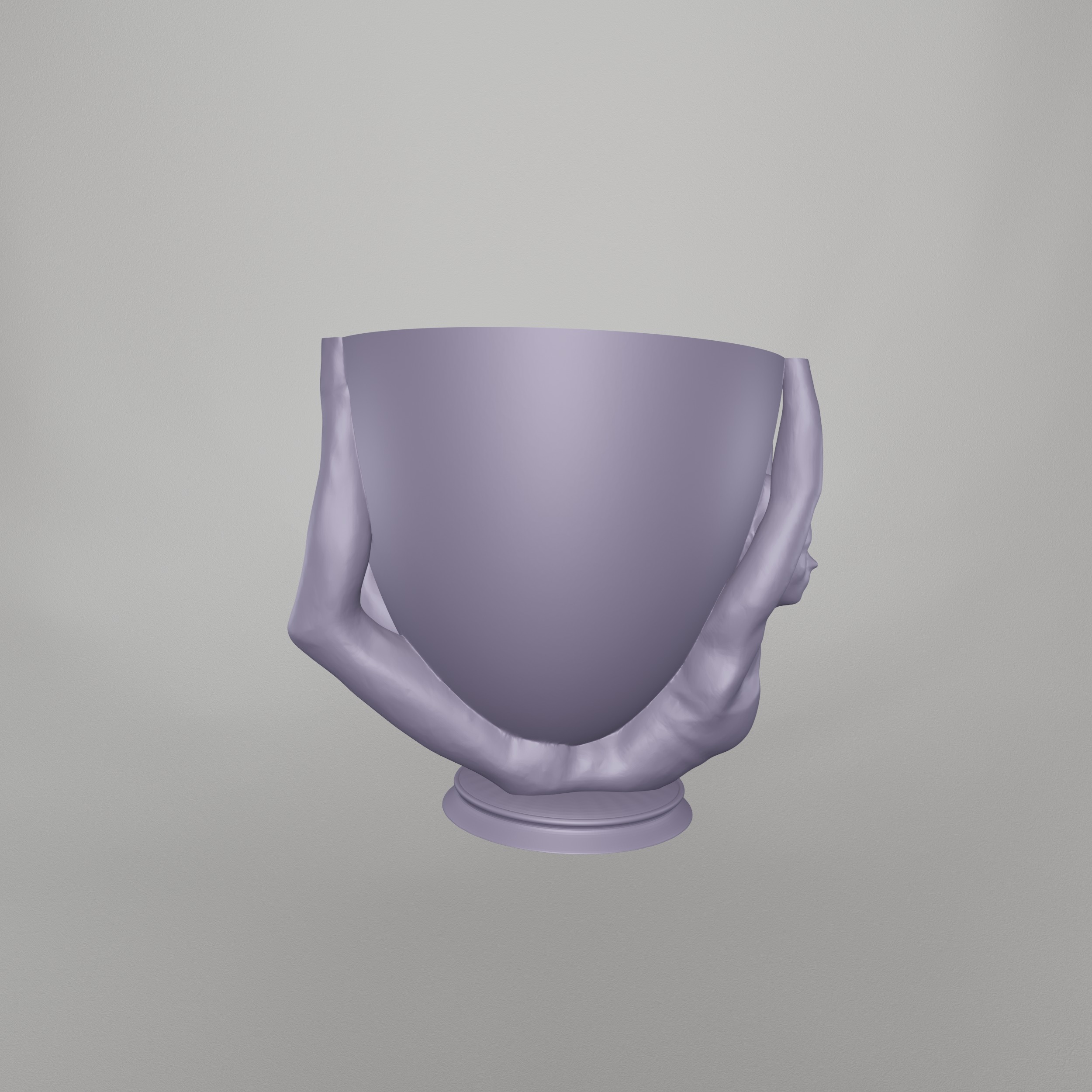 Yoga Girl Planter Cup STL File - 121 3D print model_12
