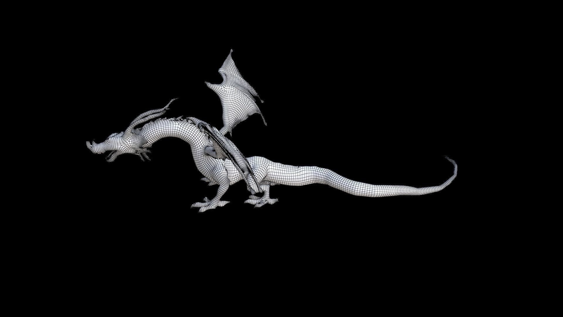 Lindworm Dragon 3D model_7