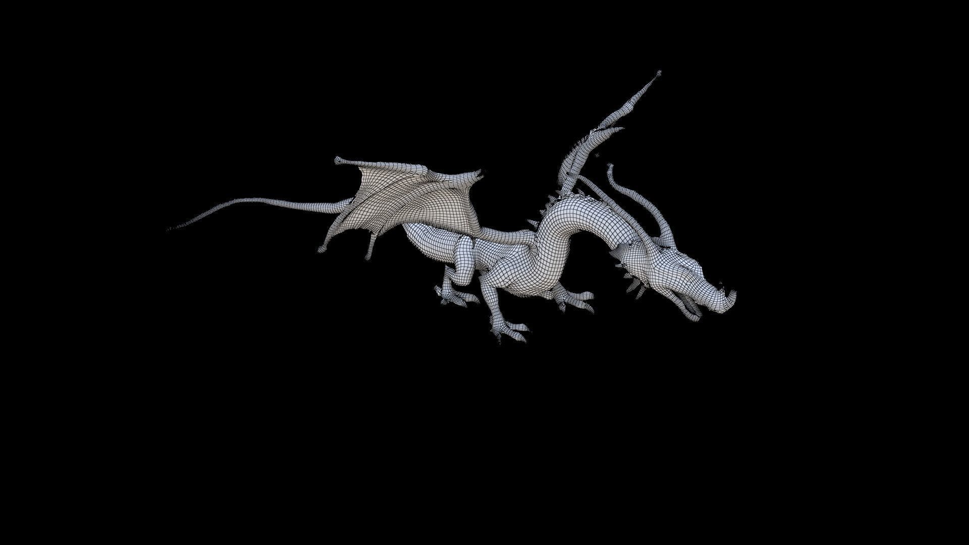 Lindworm Dragon 3D model_5