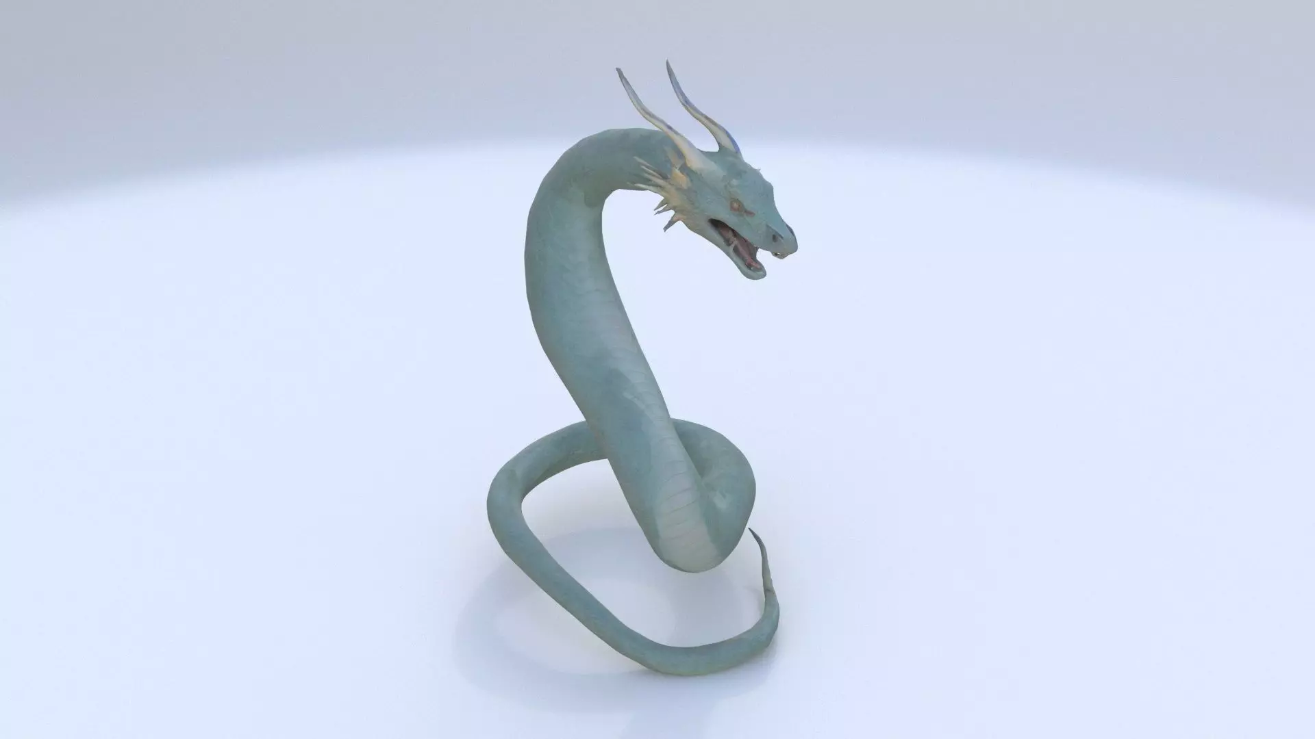 Sea Serpent Dragon 3D model_0