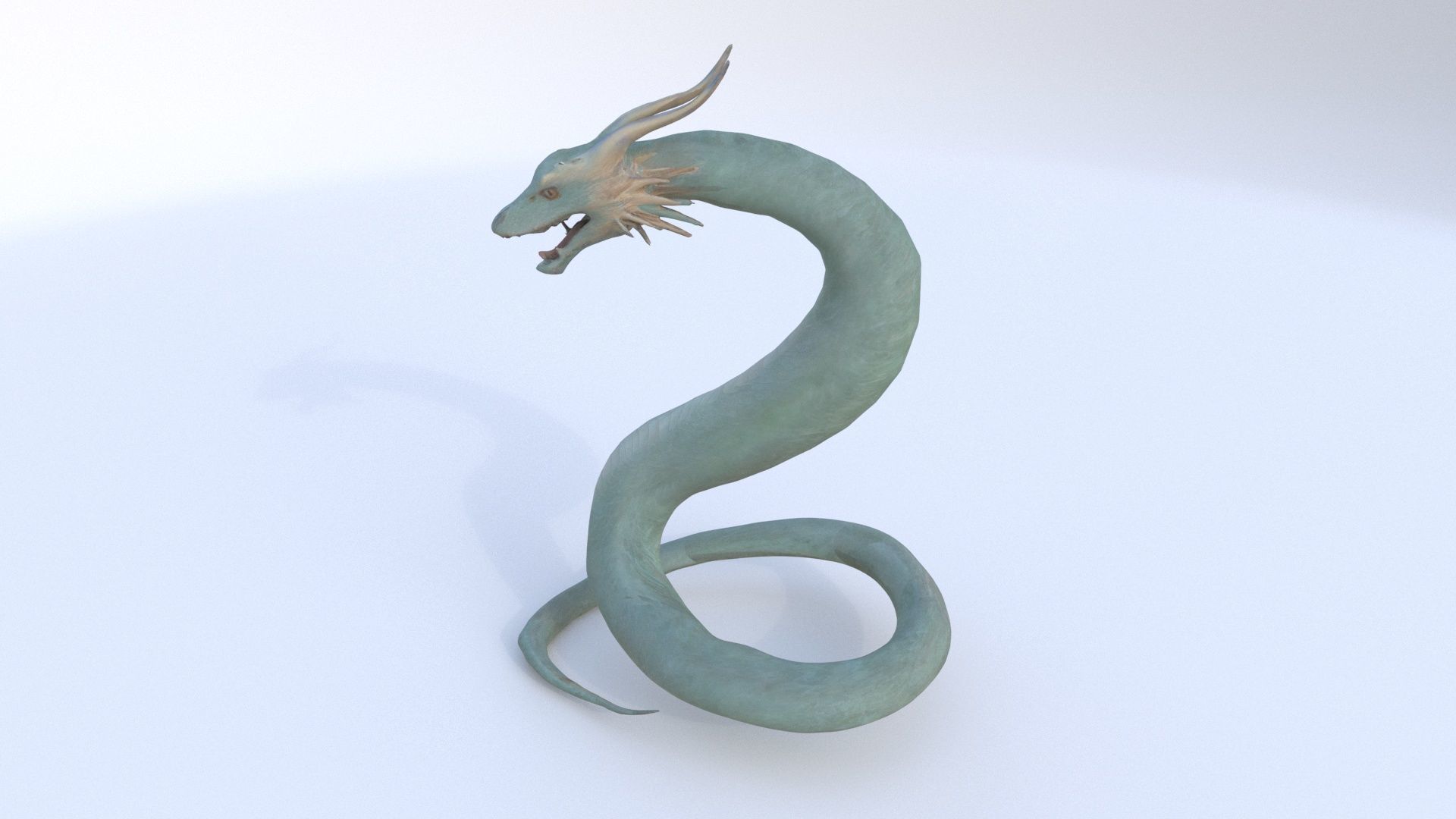 Sea Serpent Dragon 3D model_2