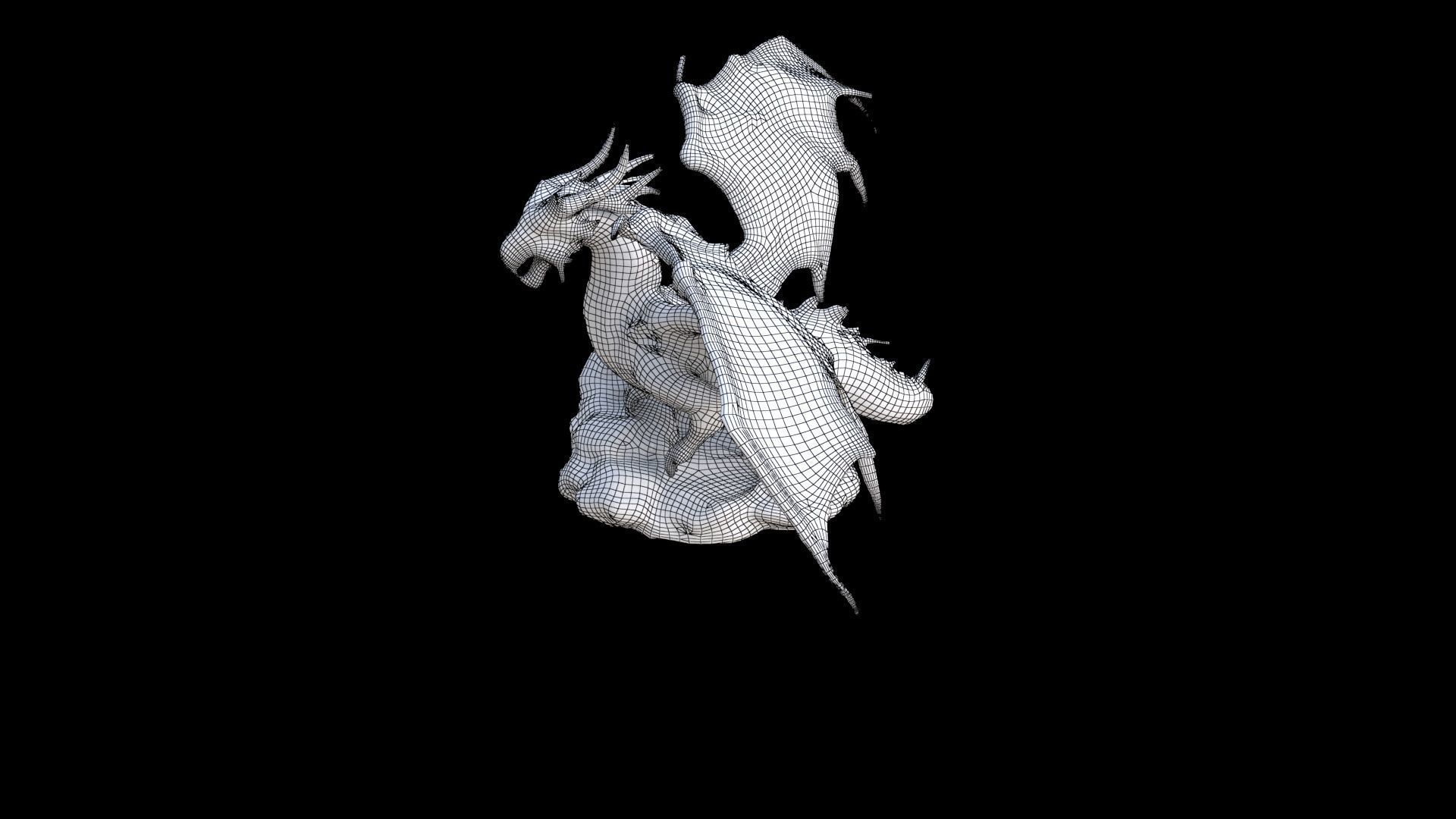 Storm Dragon Dragon 3D model_7