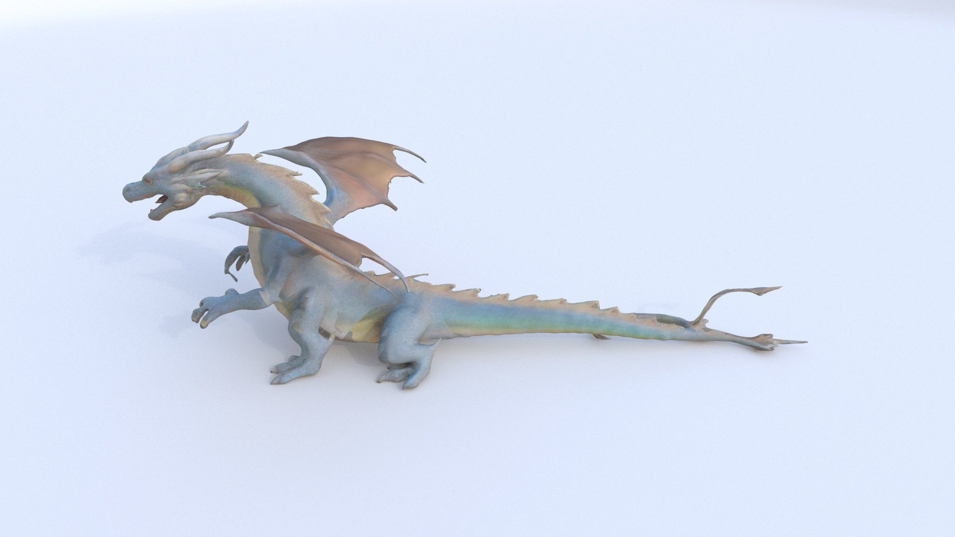 Western Dragon 3D model_2