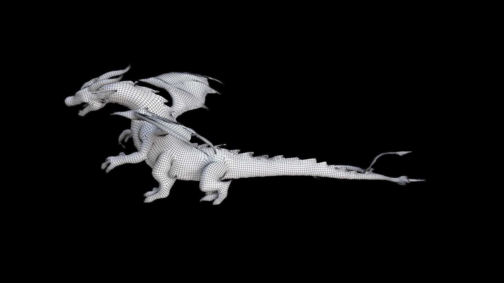 Western Dragon 3D model_7