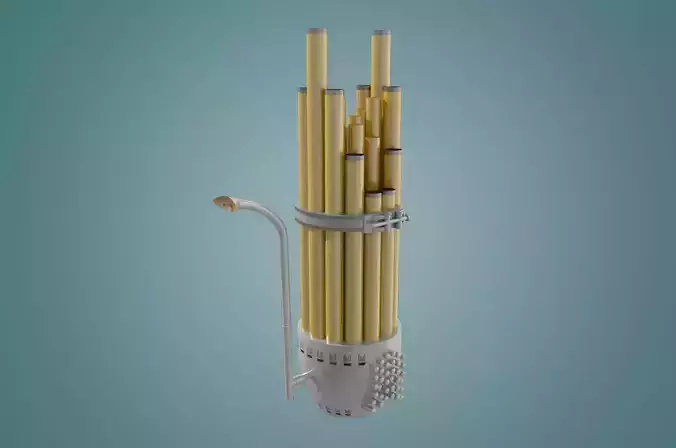 low profile instrument alto sheng Low-poly 3D model