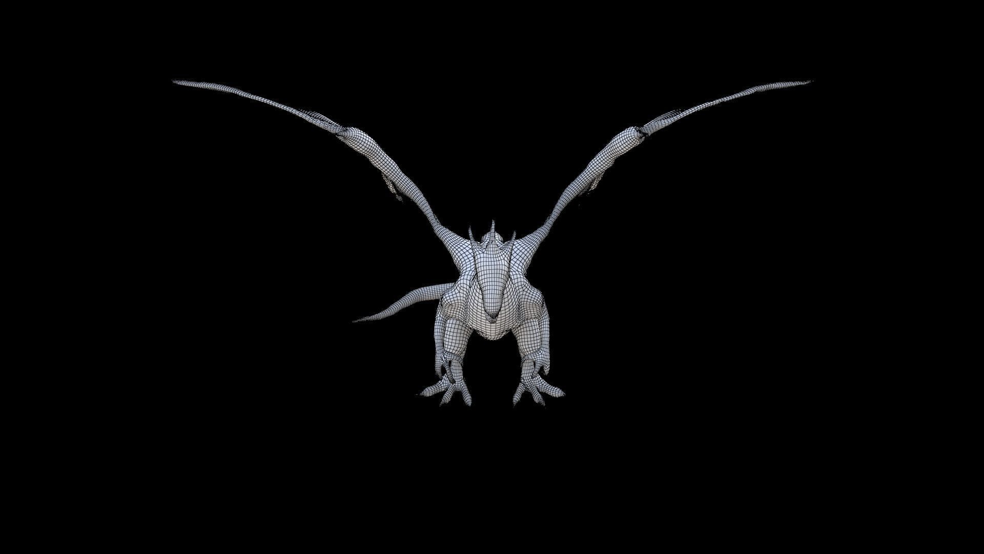 Wyvern Dragon 1 3D model_6