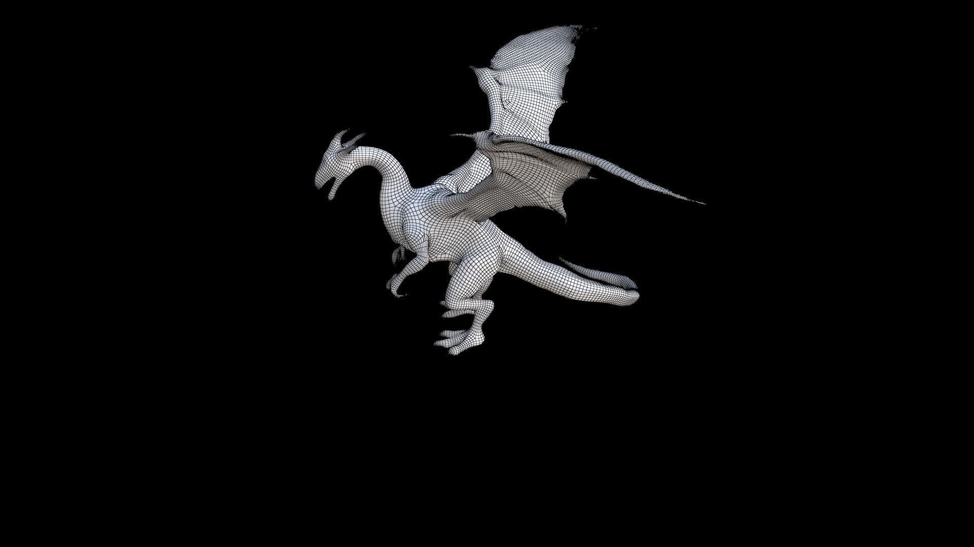 Wyvern Dragon 1 3D model_7