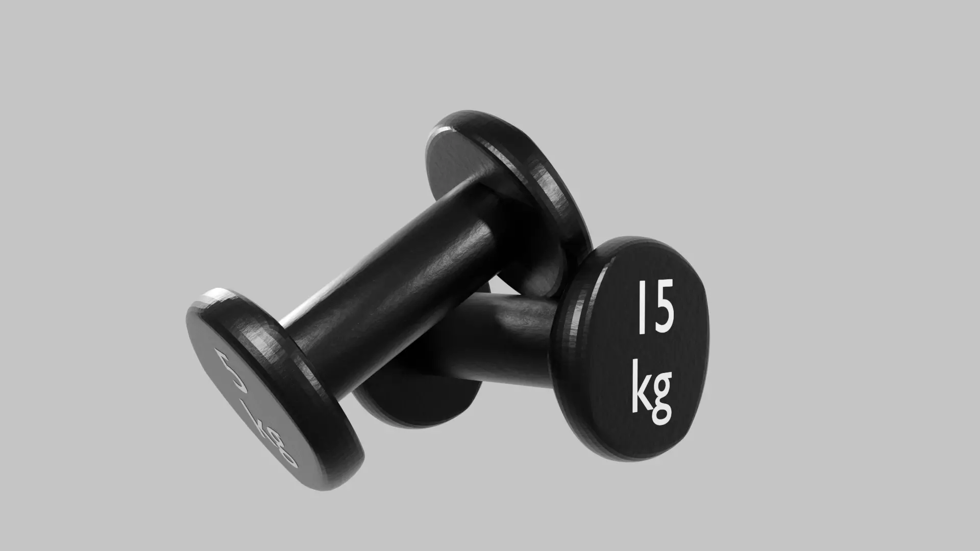 Black Dumbbell 3D Model Free low-poly 3D model