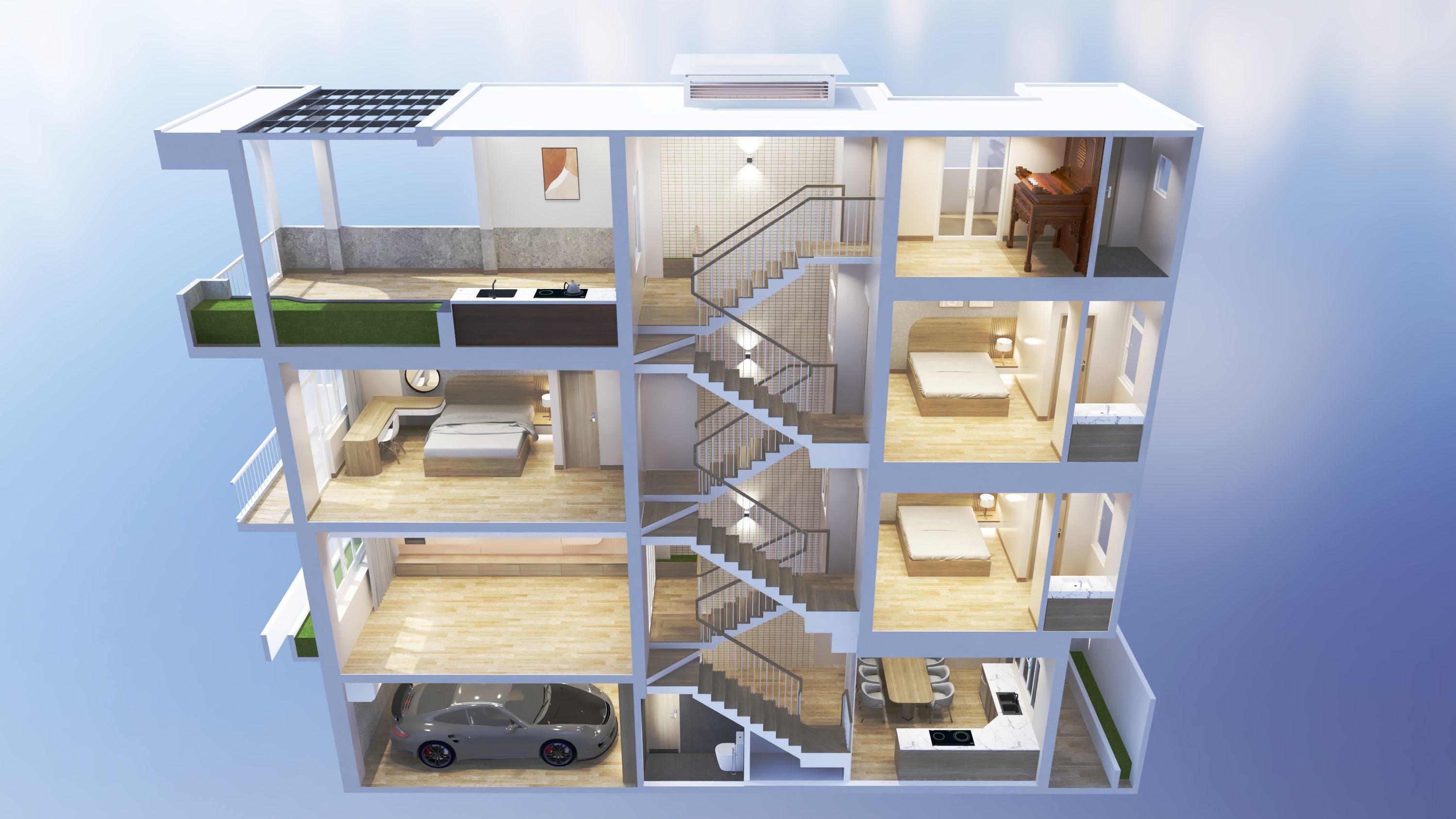 Resident House - HV 2 Free 3D model_46