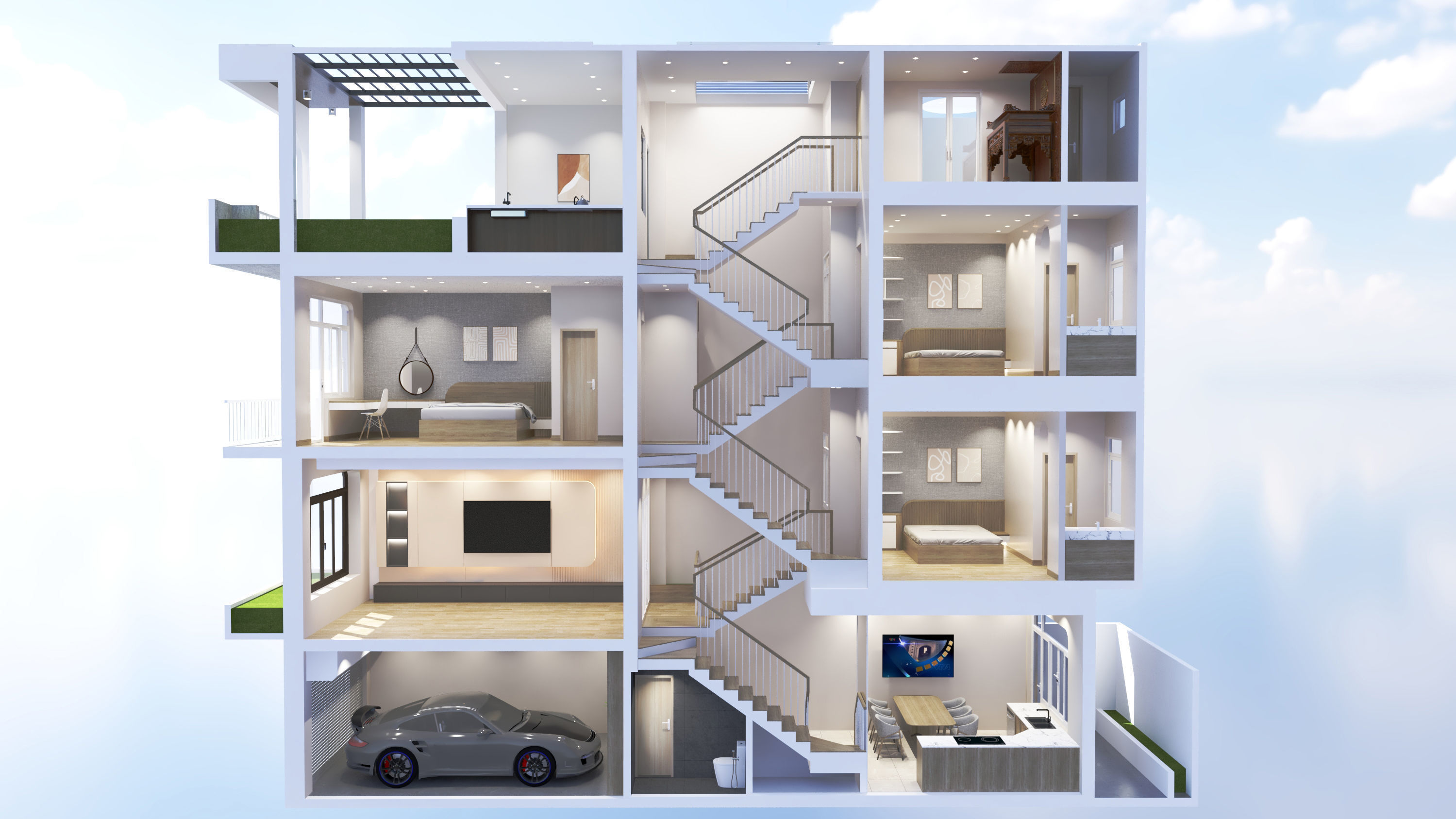 Resident House - HV 2 Free 3D model_42