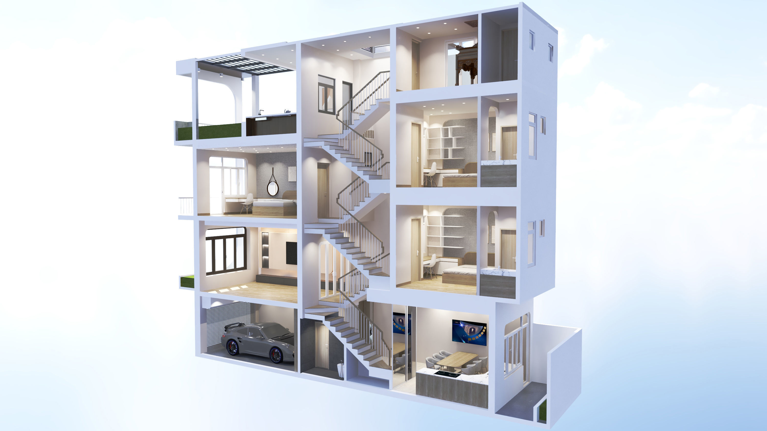 Resident House - HV 2 Free 3D model_40