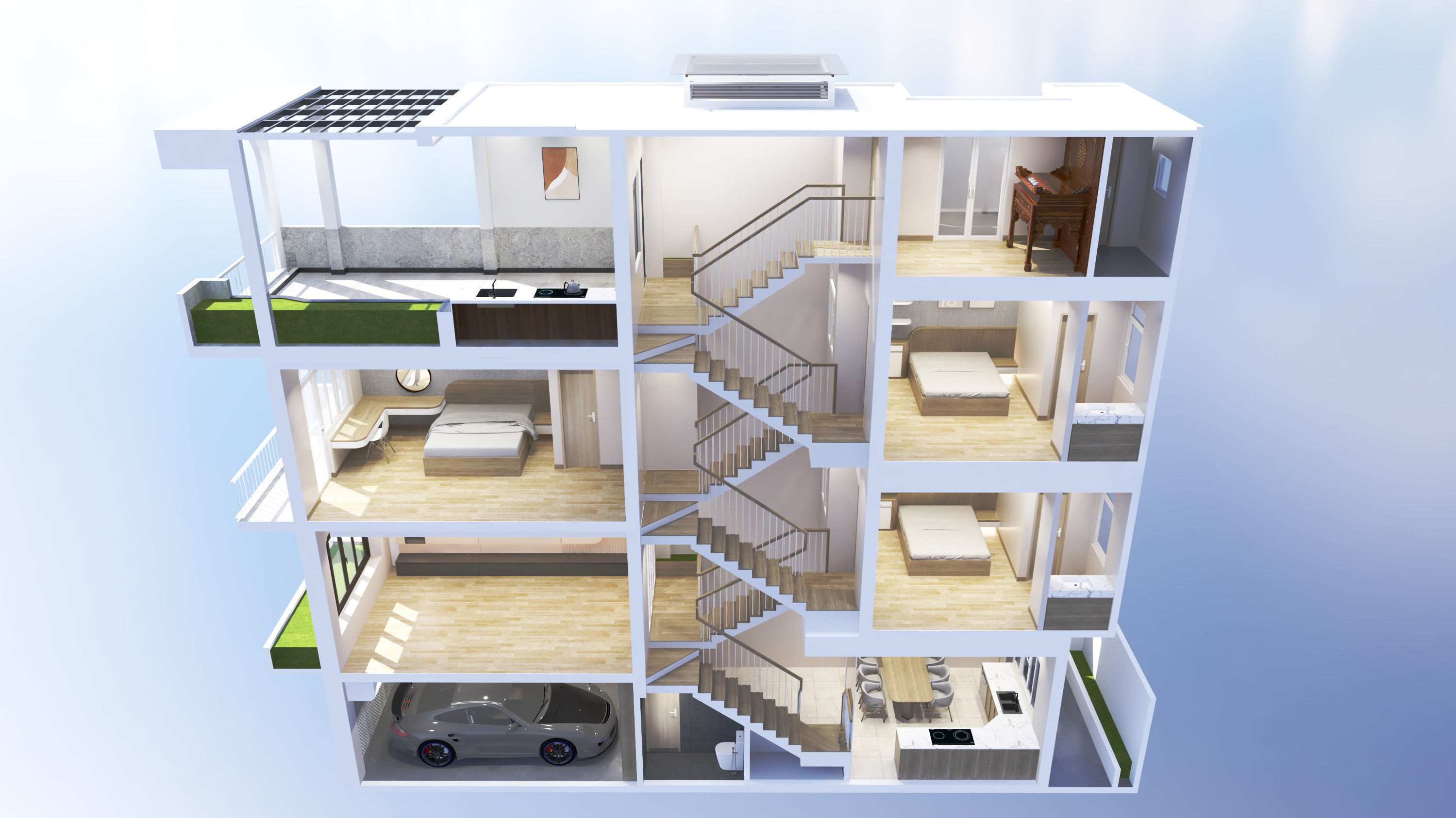 Resident House - HV 2 Free 3D model_43