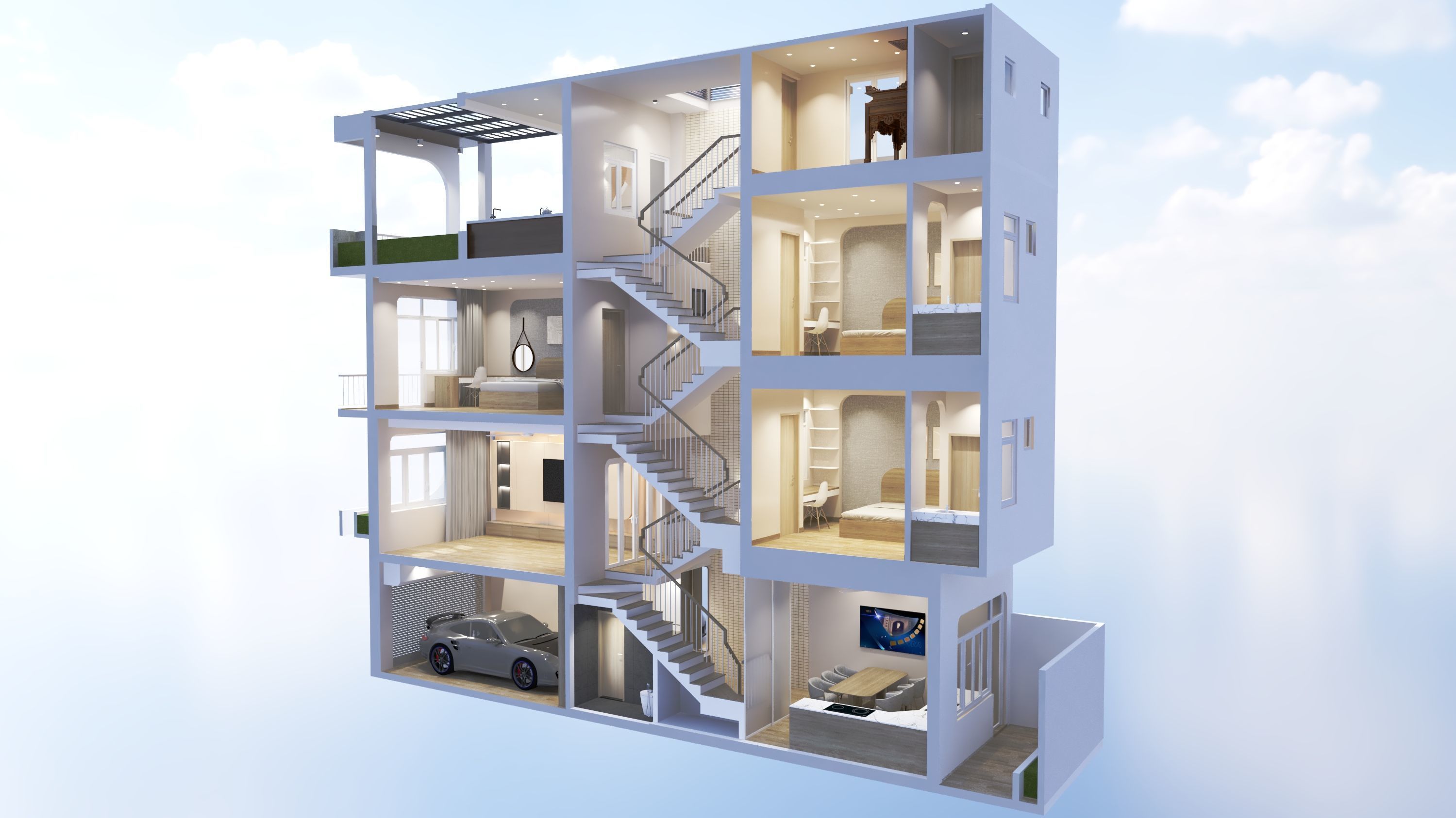 Resident House - HV 2 Free 3D model_50