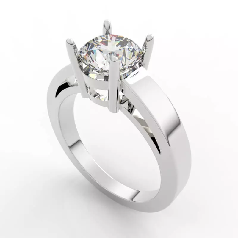 1ct Gemstone Engagement Rings 3D print model