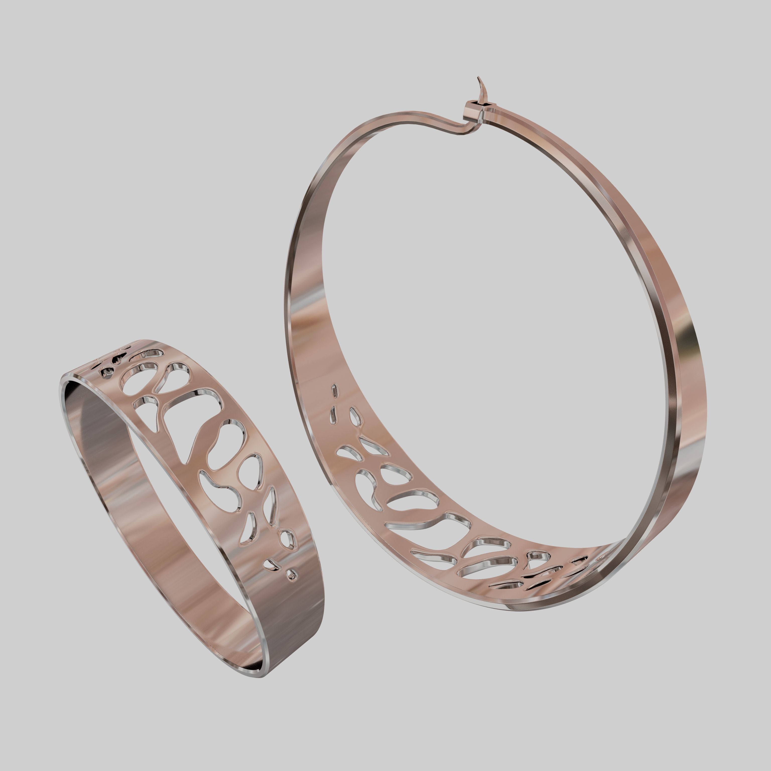 Slick organic pattern ring for 3D print 3D print model_2