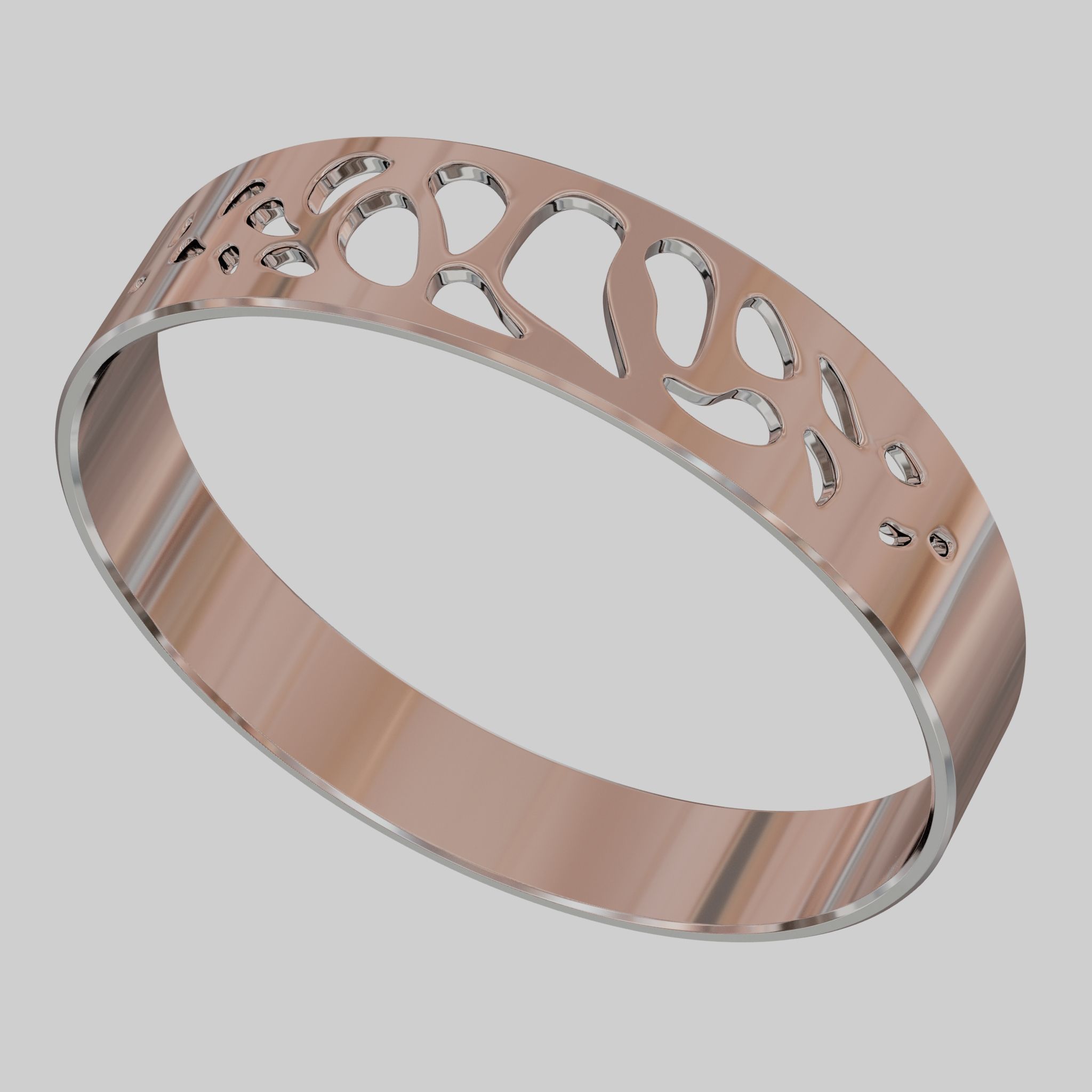 Slick organic pattern ring for 3D print 3D print model_7