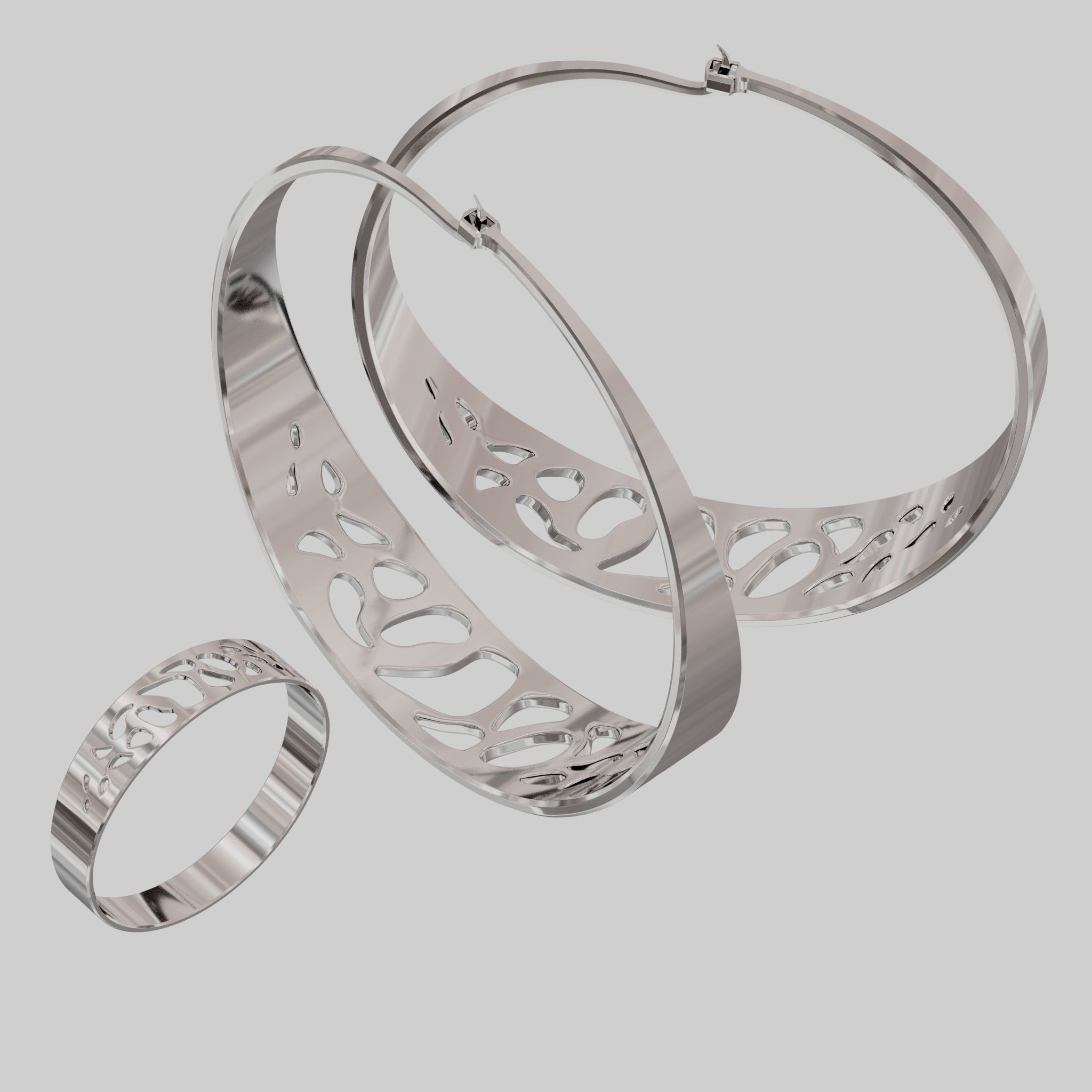 Slick organic pattern ring for 3D print 3D print model_8