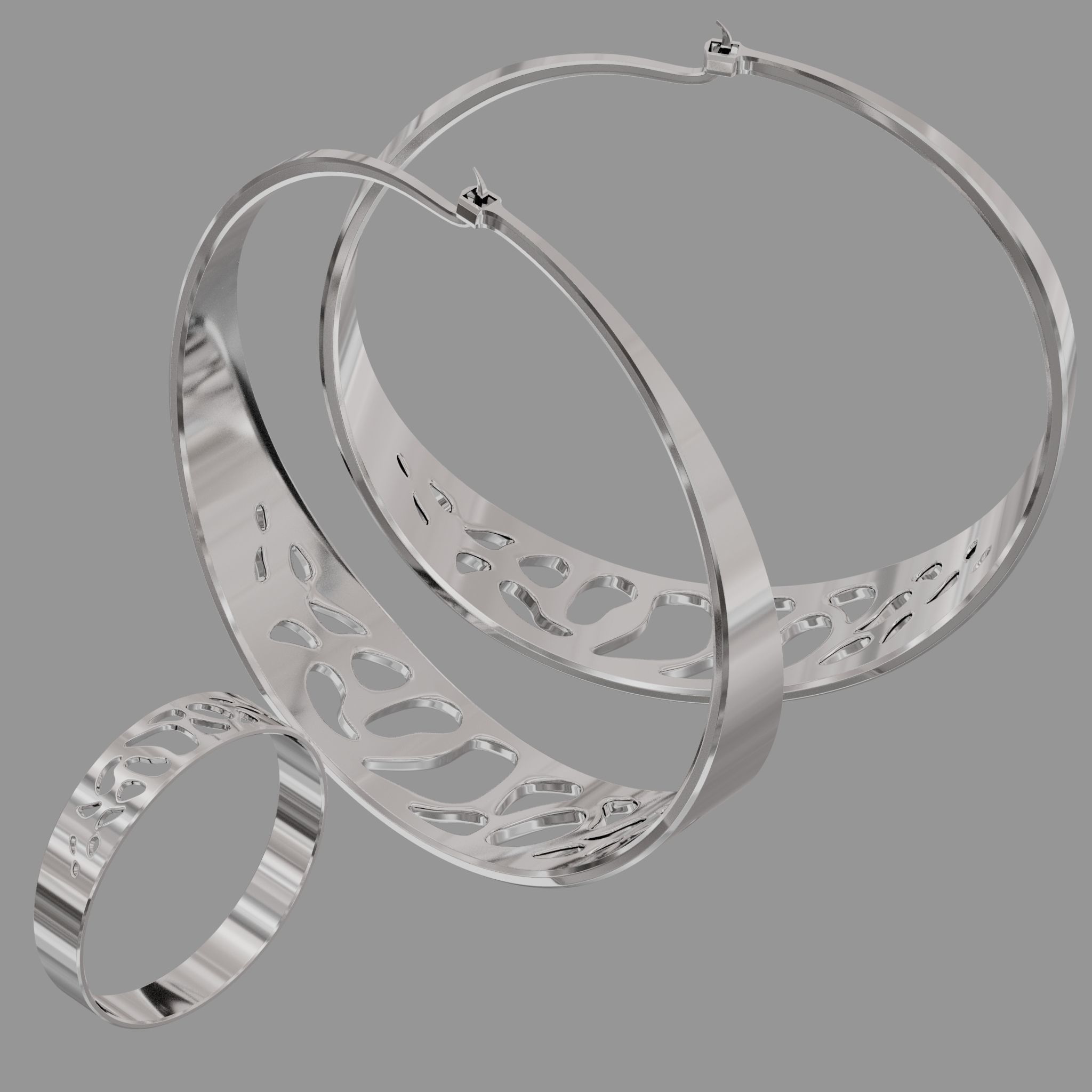 Slick organic pattern ring for 3D print 3D print model_10