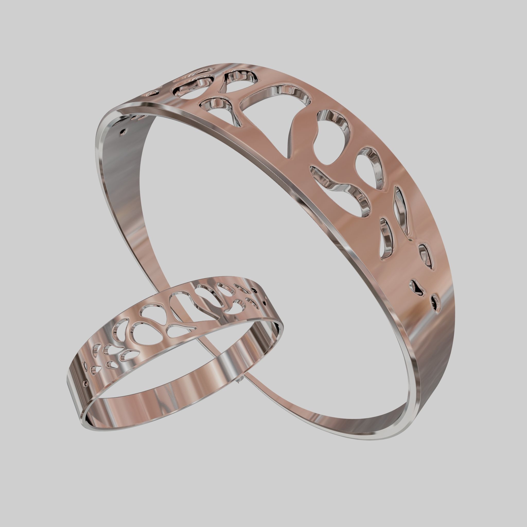 Slick organic pattern ring for 3D print 3D print model_4