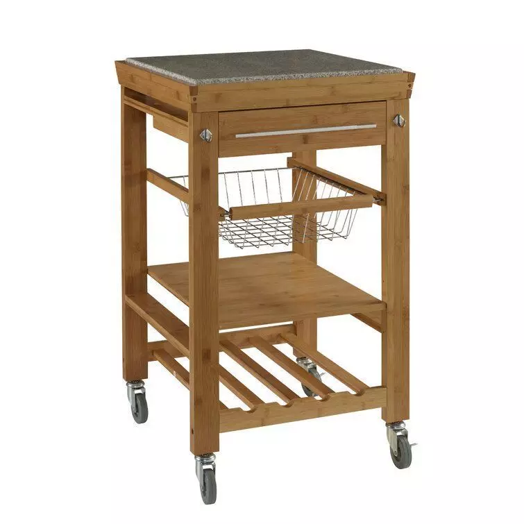 Ilana Wood Kitchen Cart 3D model