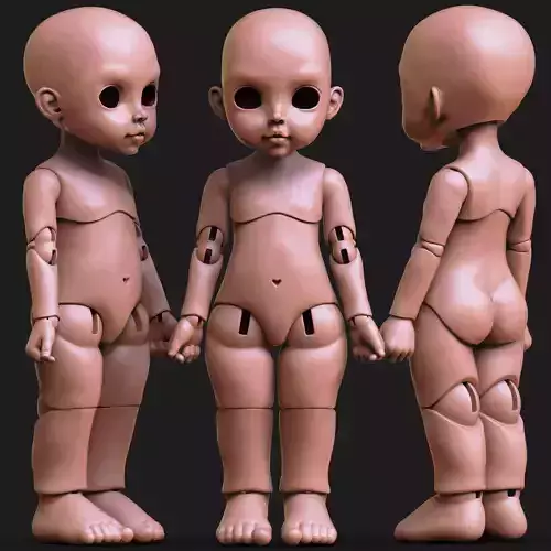 22cm BJD Doll by TinyHeadsStudio Realistic Details Articulation