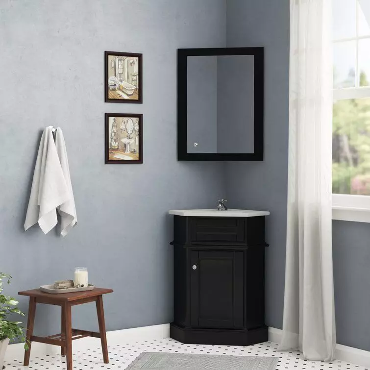 Rocher Single Bathroom Vanity Set - 3 Colour 3D model