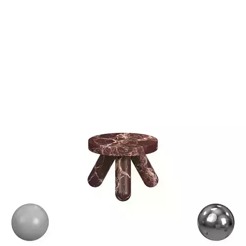 Jaxx Red Marble Side Table 3D model
