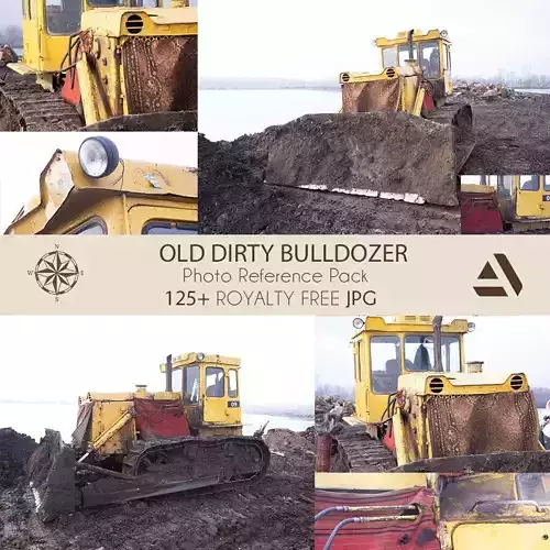 Reference OLD BULLDOZER about 500 MB photos Texture