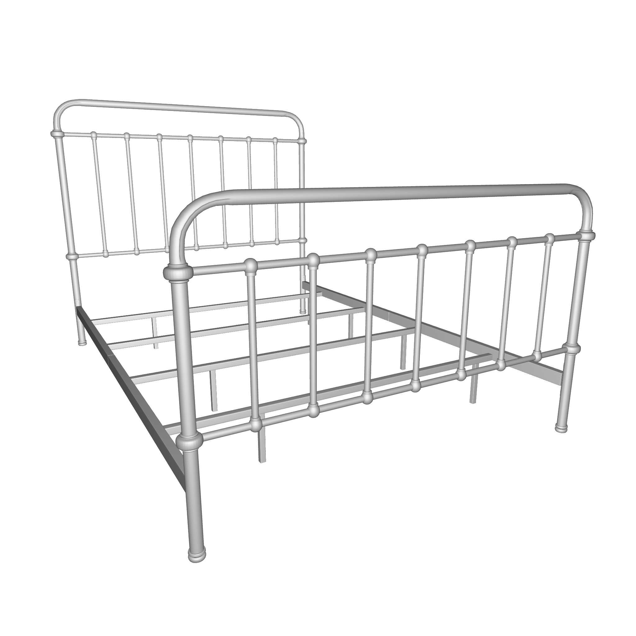 Blas Standard Bed 3D model_2