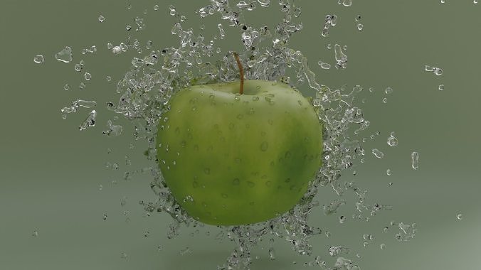 Realistic Apple Low Poly Low-poly 3D model