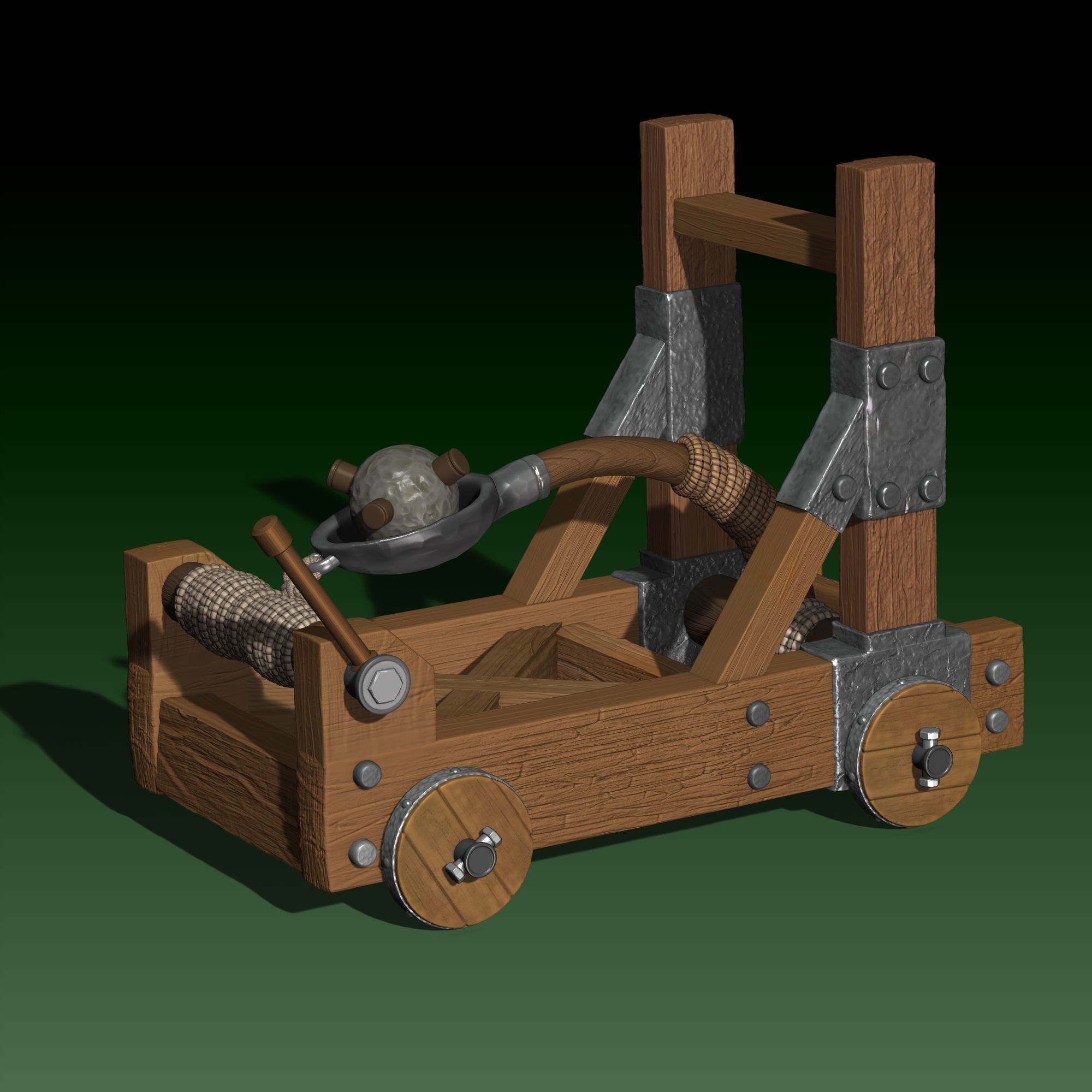 Heroes 3 Catapult 3D print model_3