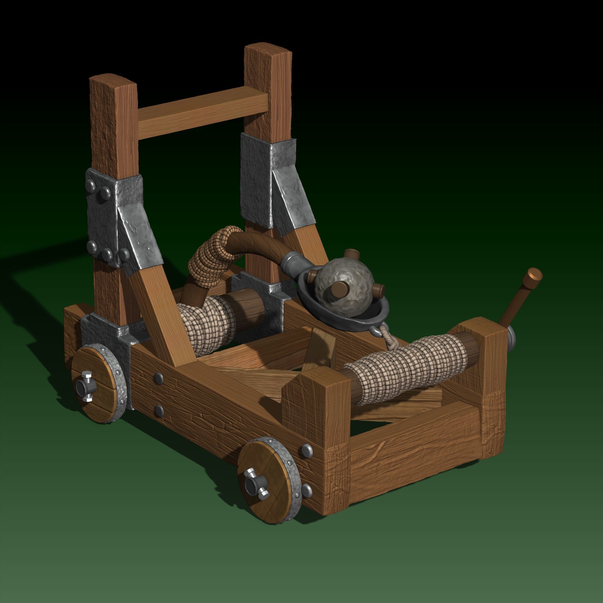 Heroes 3 Catapult 3D print model_2