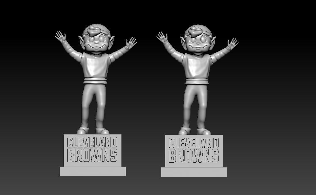 Brownie The Elf - Cleveland Browns mascot statue - 3d print 3D print model_1