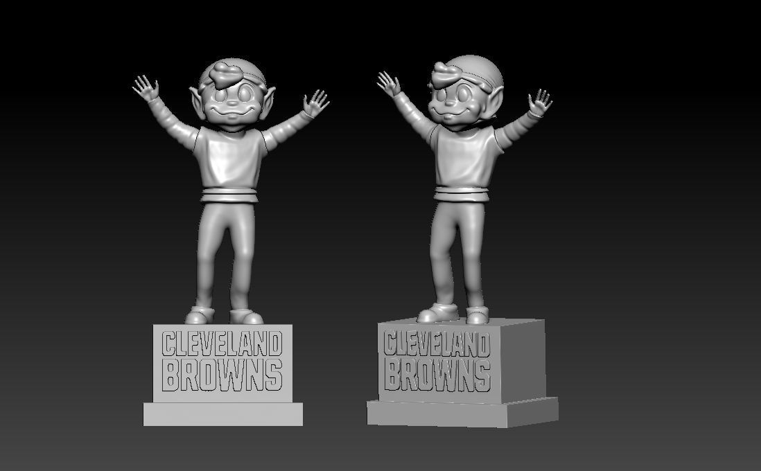 Brownie The Elf - Cleveland Browns mascot statue - 3d print 3D print model_2
