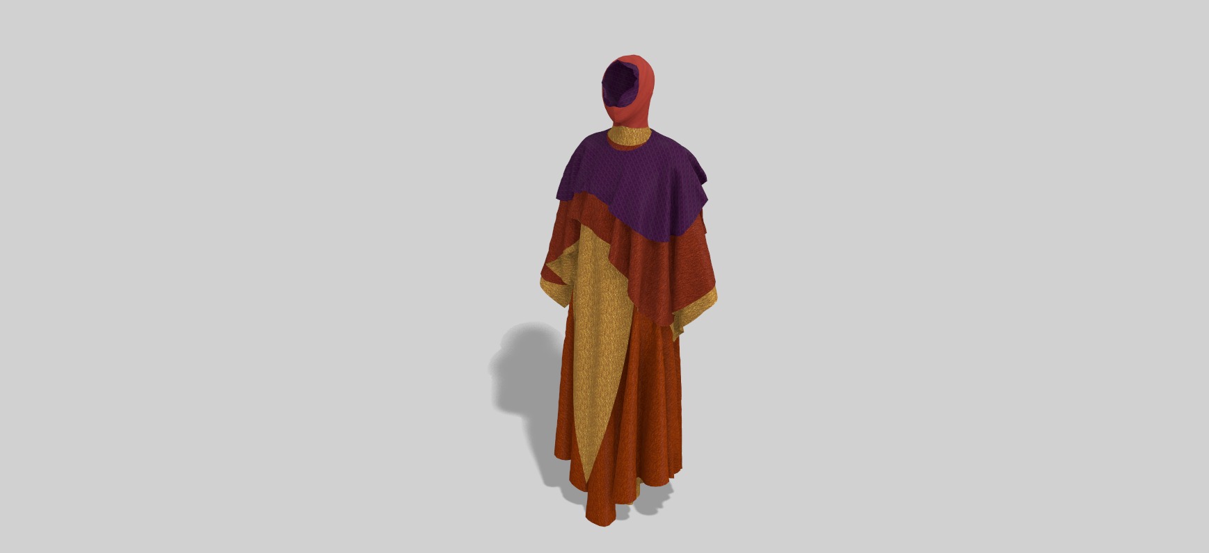Dune inspired garment 3D model_7