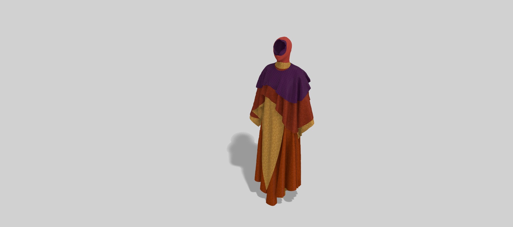 Dune inspired garment 3D model_8