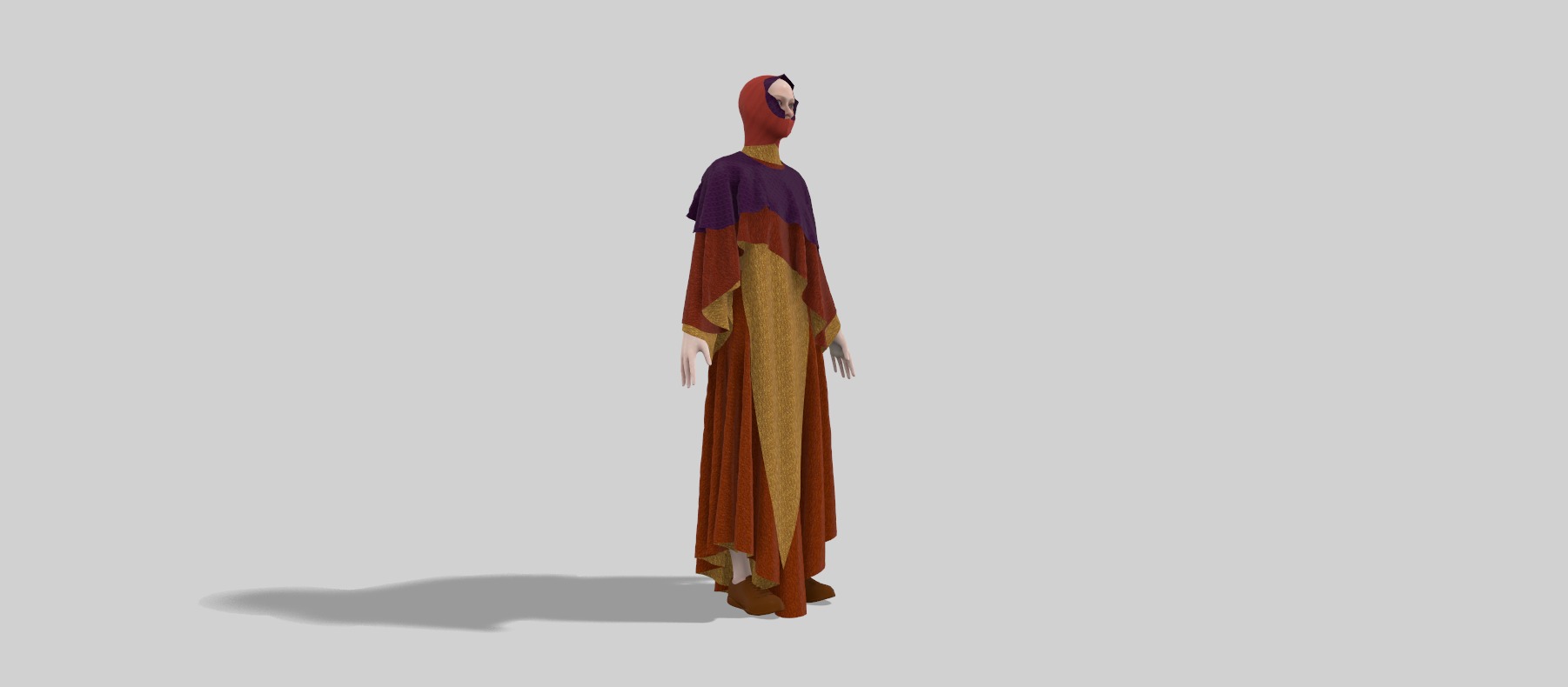 Dune inspired garment 3D model_4