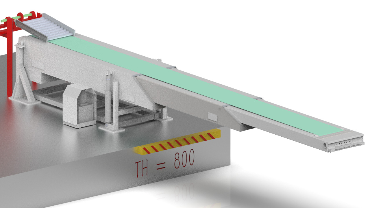 3D design of telescopic retracting loading conveyor 3D model_12
