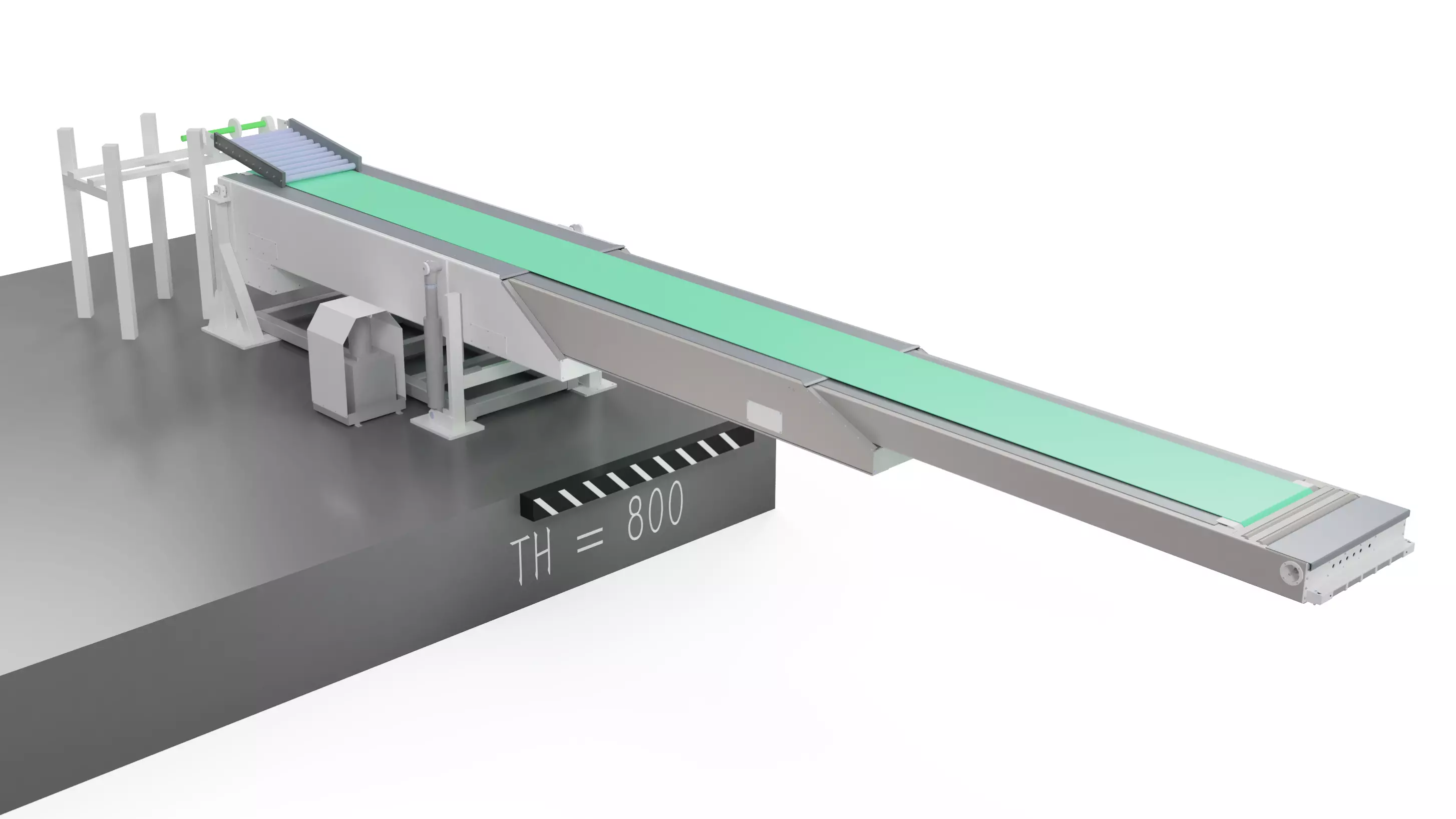 3D design of telescopic retracting loading conveyor 3D model_0