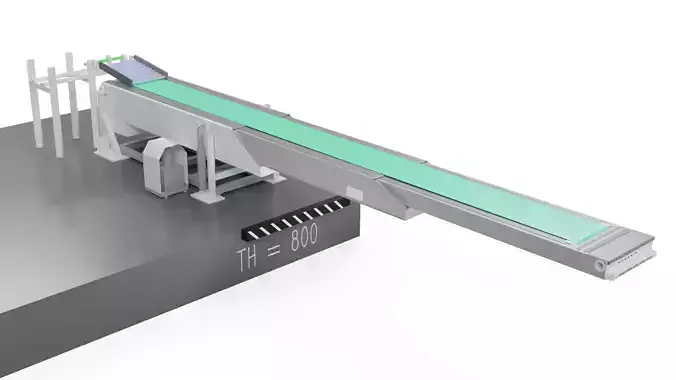 3D design of telescopic retracting loading conveyor 3D model 3D design of telescopic retracting loading conveyor 3D model