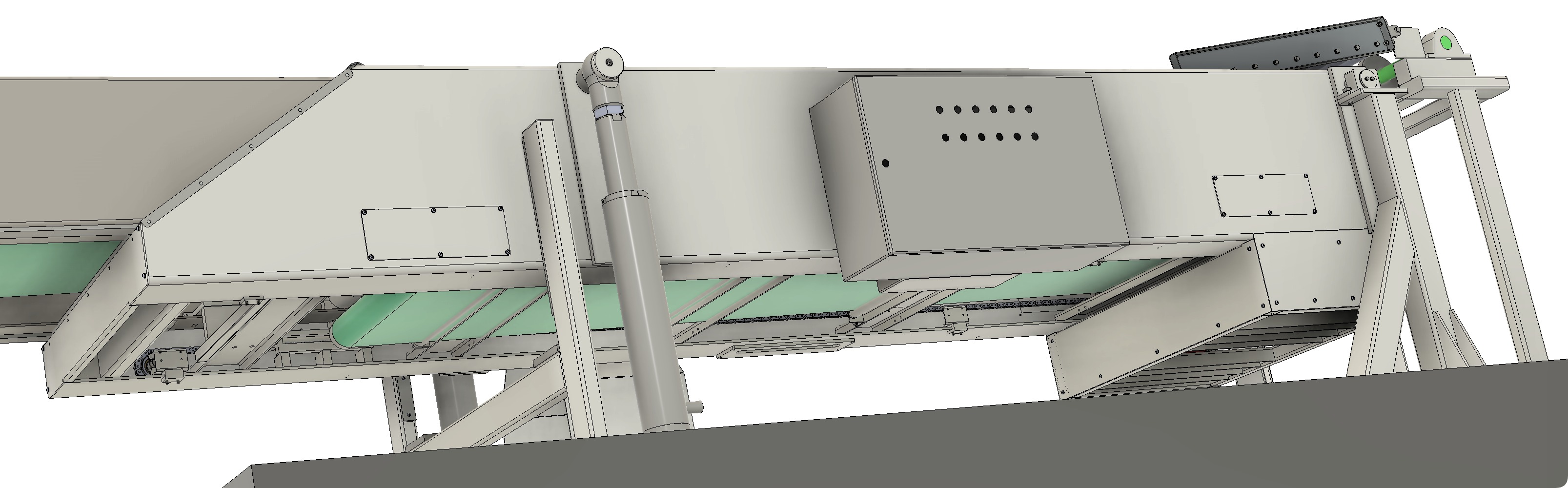 3D design of telescopic retracting loading conveyor 3D model_7
