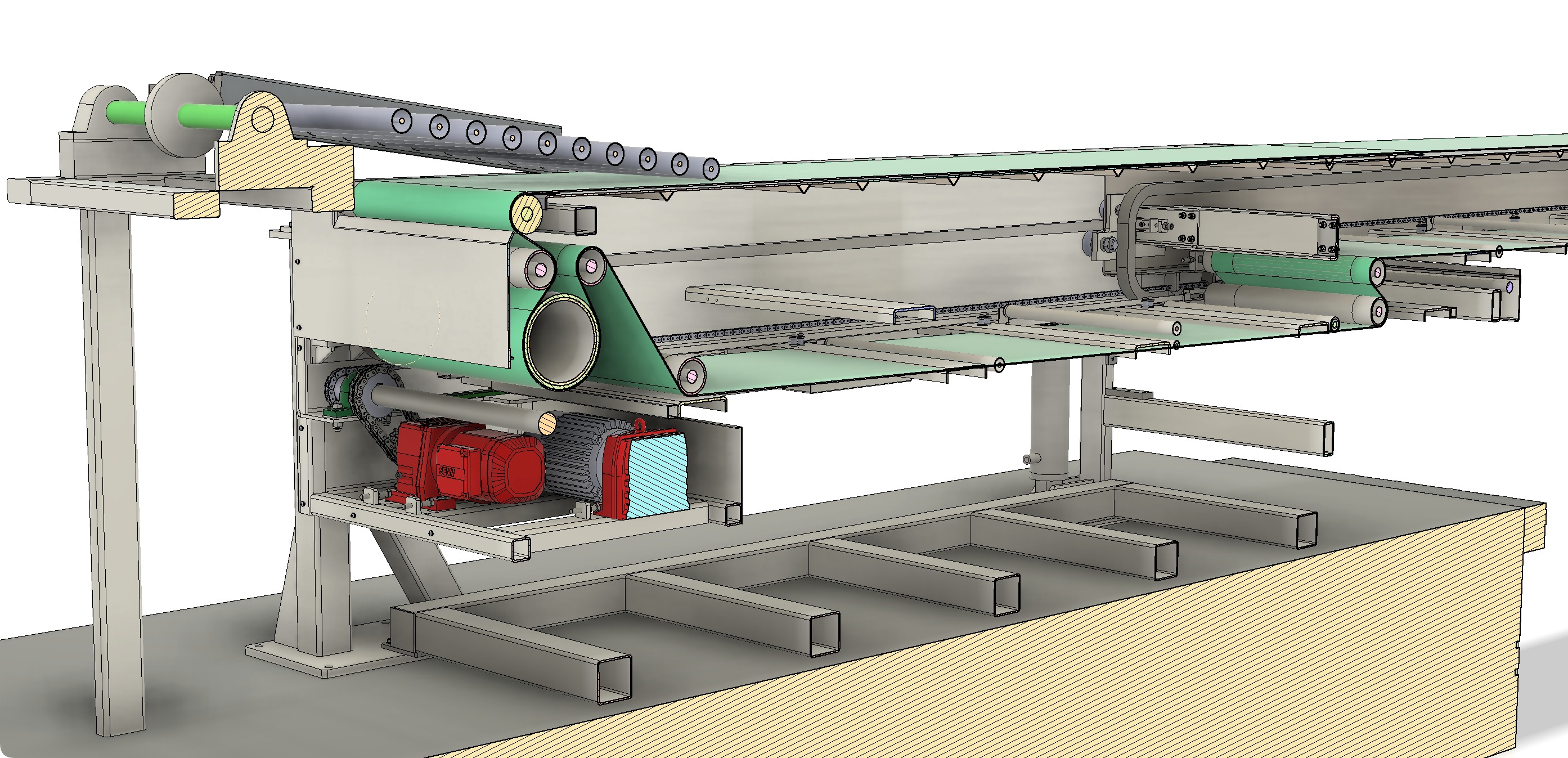 3D design of telescopic retracting loading conveyor 3D model_3