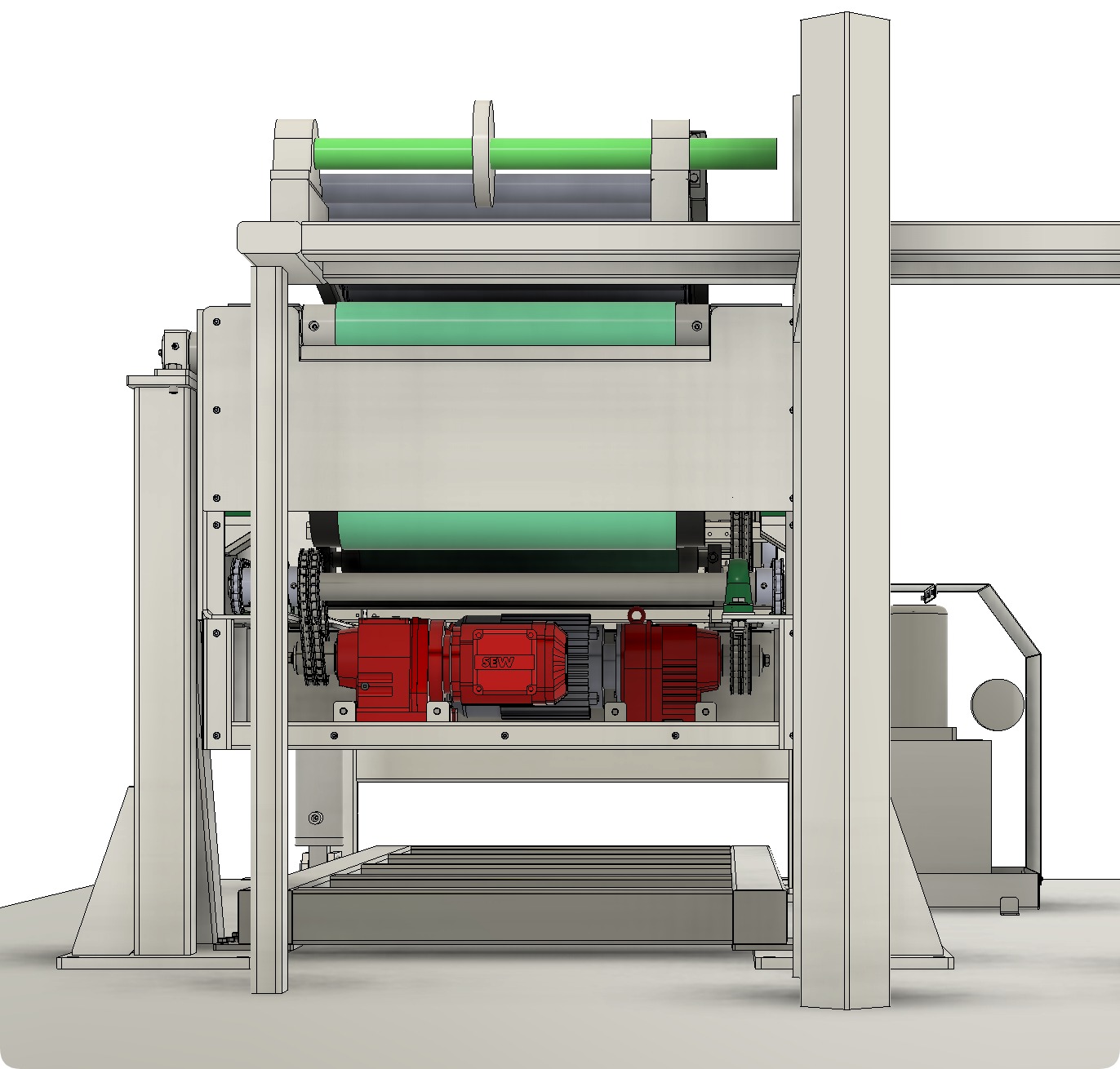 3D design of telescopic retracting loading conveyor 3D model_8