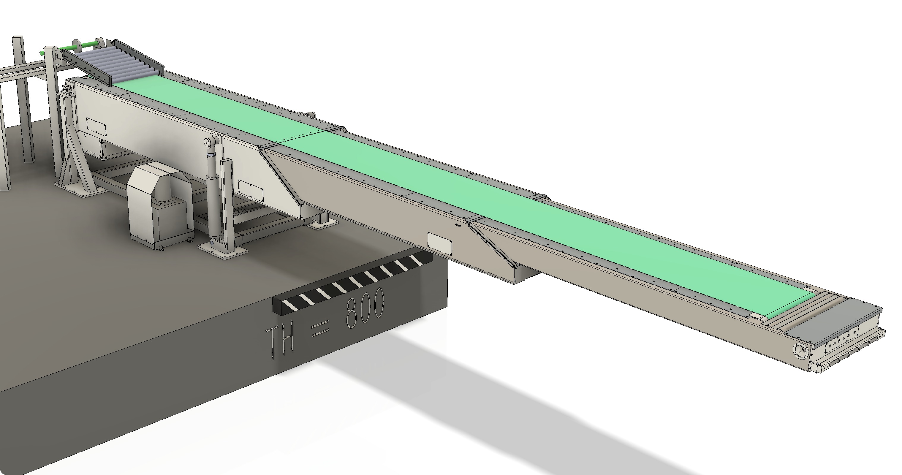 3D design of telescopic retracting loading conveyor 3D model_2