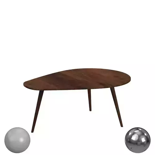 Amoeba Walnut Coffee Table