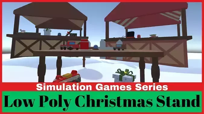 Low Poly Christmas Stand